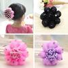 Modish Kids Girls Involucres Pattern Hair Net Cover Dance Balls Hairnet Hair Accessory