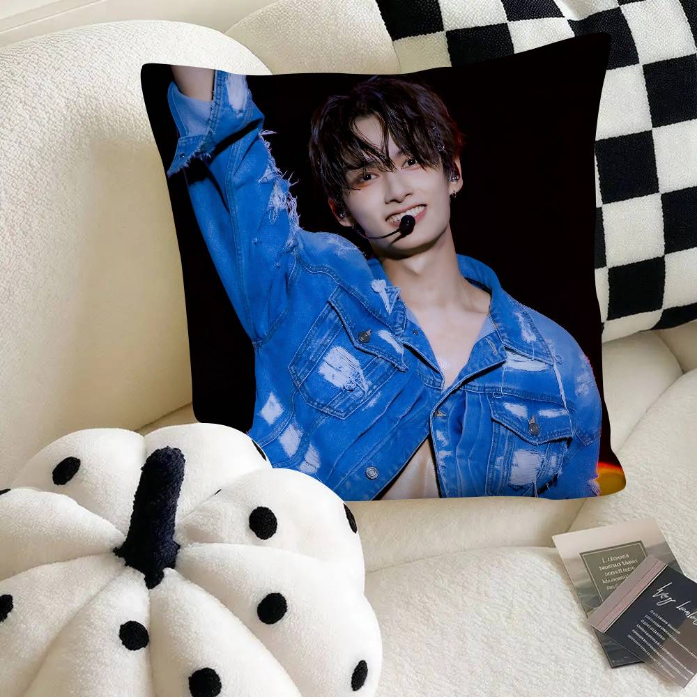 Чехол для подушки Kpop Junhui Wen Квадратная подушка Спальня Диван Подушка для отдыха и комфорта Автомобиль Домашний декор