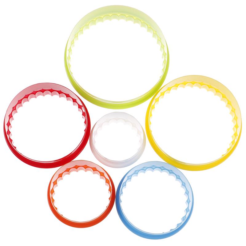 6Pcs Round/Flower Shaped Dough Cutting Tool Kitchen Gadgets Dumplings Cutter