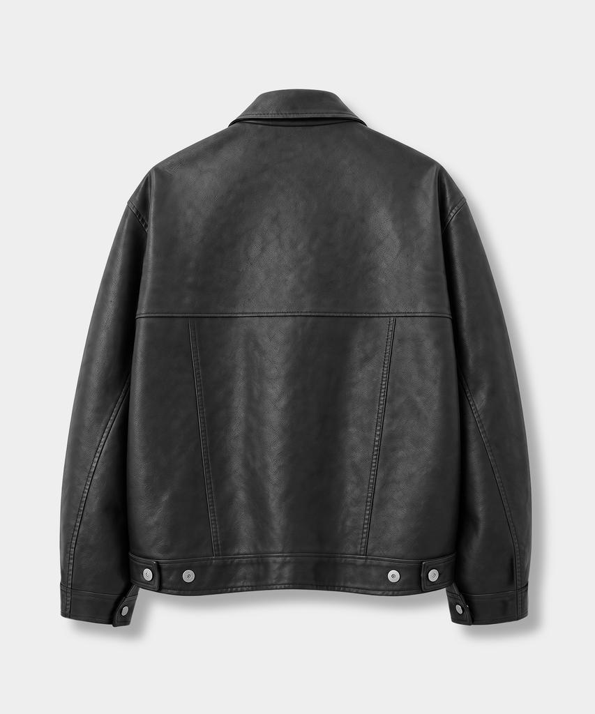 Куртка-косуха DIMITRI BLACK из искусственной кожи_2 цвета