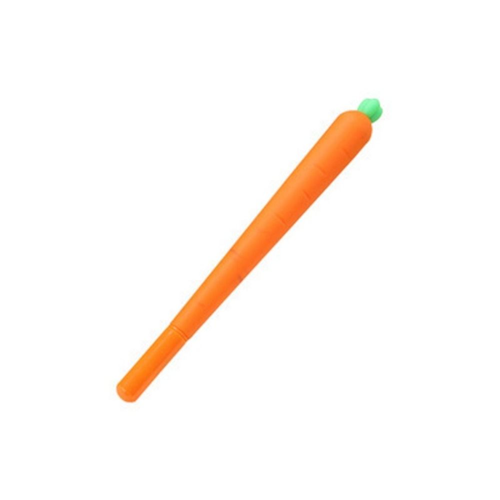 1/5Pcs Simulation Carrot Erasable Pen 0.5mm Exam Professional Pens Durable Black Pen