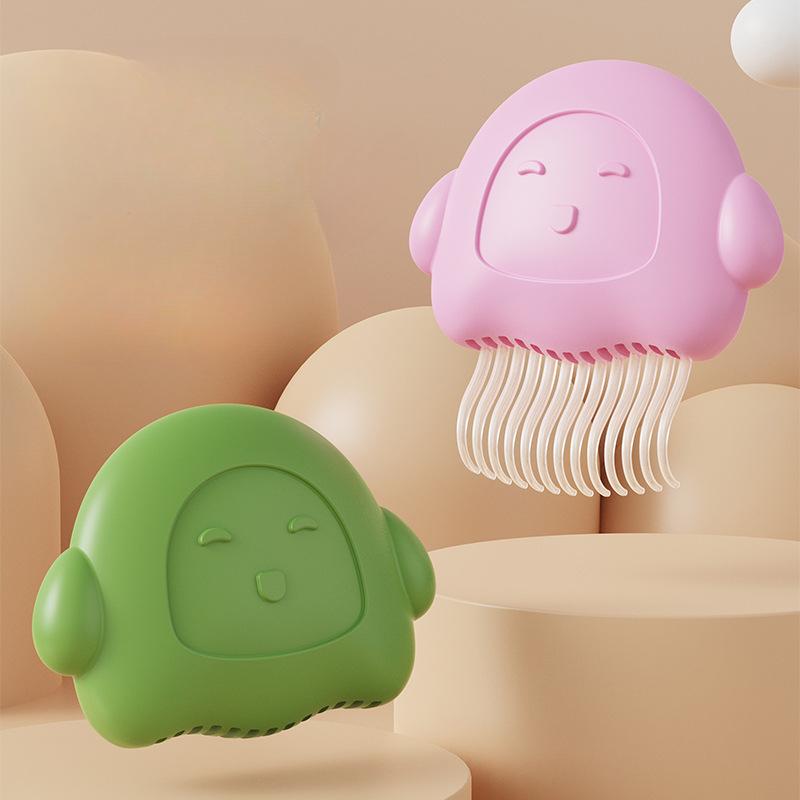 Cat Brush Deep Cleaning Massaging Cats Brush Comb Push-Button Protable Kitten Pet ABS Soft Brush Comfort Hair Cat Grooming Comb