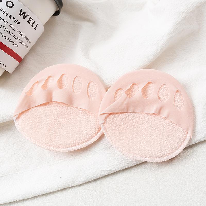 Invisible Thick Half Palm Pad Insole High Heels Socks for Women - Forefoot Pain - Proof, Five - Toe Half Boat Socks