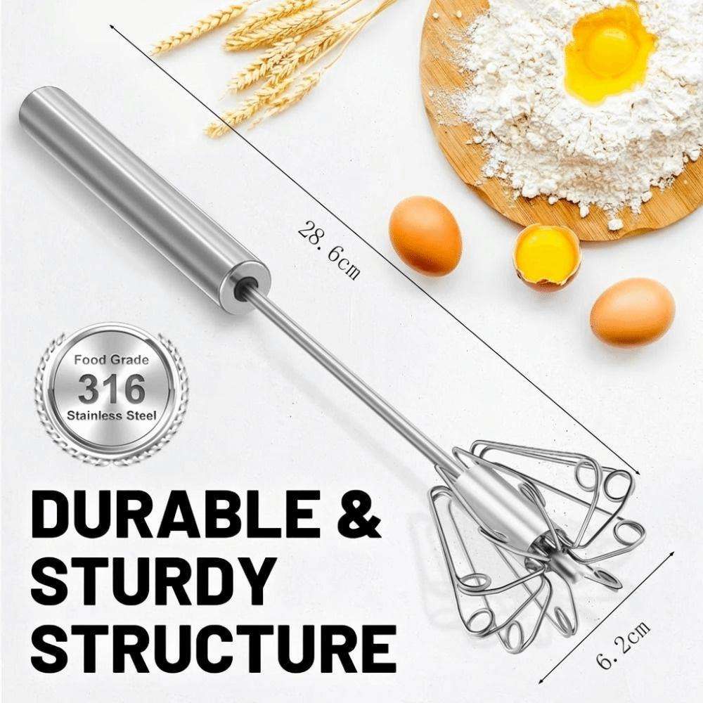 Upgraded Egg Whisk Hand Push Semi Automatic Whisk Durable Rotary Whisk Blender  Baking