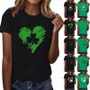 Women's T-shirt Casual Loose St. Patrick's Day Printed Crewneck Pullover Short-sleeved Top