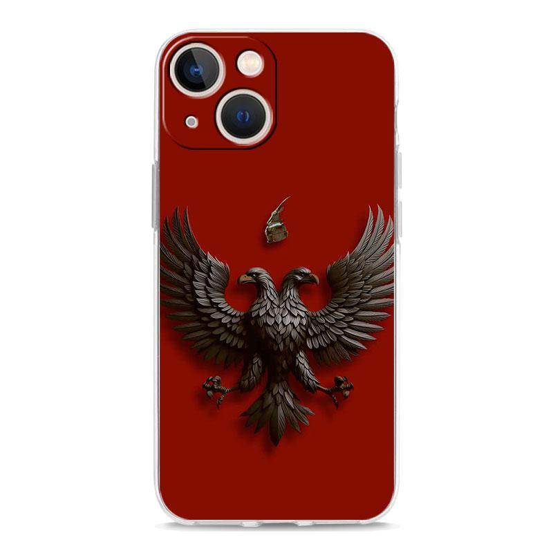 Чехол для телефона iPhone 17 Air Cases iPhone 16 15 12 13 14 Pro Max SE 7 8 Plus iPhone11 Прозрачный Мягкий Чехол Албания Флаг Албанцев