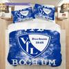 VfL Bochum 1848 Узор Комплект постельного белья Одеяло Покрывало Наволочка Домашний Декор Подарок на День Рождения (1 пододеяльник + 2 наволочки, без наполнителя)