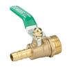 G12" Male Thread Brass Pipe Ball Valve Green Lever Handle Thicken Ball Valve (8mm)