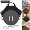 Korean Round Grill Pan Thick Cast Iron Frying Pan Flat Pancake Griddle Non-stick Maifan Stone Cooker Barbecue Tray BBQ Tool