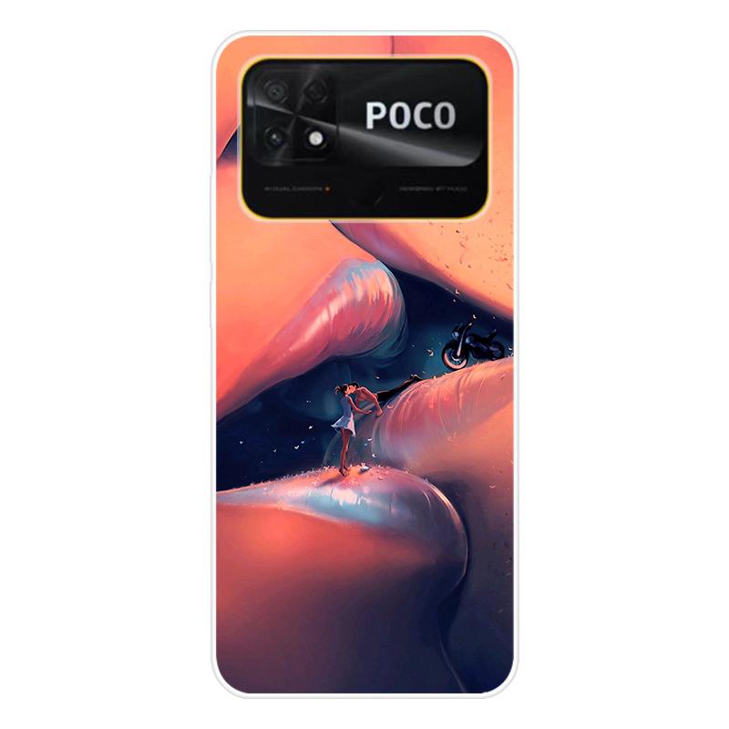 Для Xiaomi Poco C40 C 40 Чехол Мягкая силиконовая задняя крышка Мультяшный чехол для телефона Разнообразие