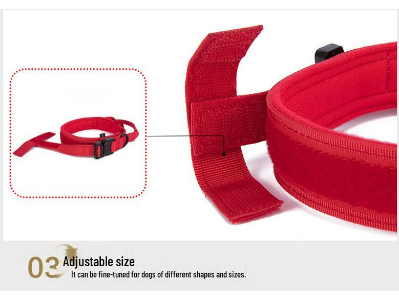 Adjustable Tactical K9 Dog Collar with Quick Release for Medium & Large Breeds