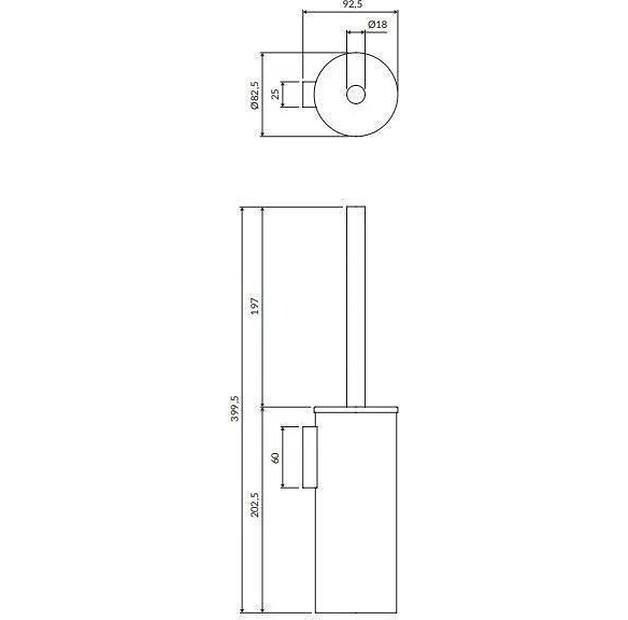 Щетка для унитаза Omnires Modern Project золото MP60621Cr