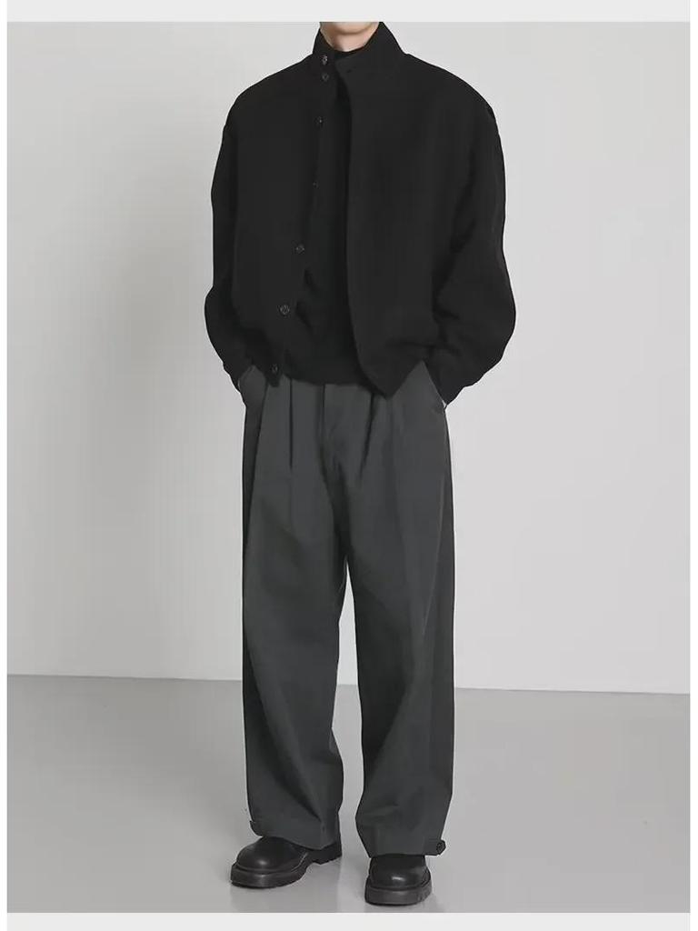 Модная мужская куртка весна/осень 2024 года: Главная улица Гонконга, японский Харадзюку, корейские мотивы, свободный крой.