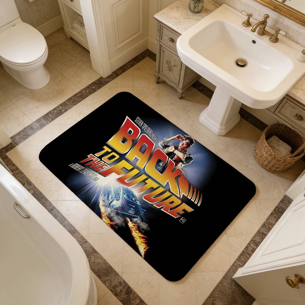Back To The Future Bathroom Mat Kids Room Bedroom Decoration Balcony Anti-Slip Doormat Living Room Welcome Rug