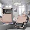 Нескользящий кожаный чехол с защитой от царапин для Samsung Galaxy Z Flip 4 5 5G Flip5 Flip4 Flip3 Flip 3 Zflip4, чехол для телефона с кольцом на палец