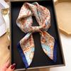 New Luxury Brand Silk Square Scarf Women Neck Summer Hair Bandana Headkerchief Shawl Wrap Hijab Echarpe