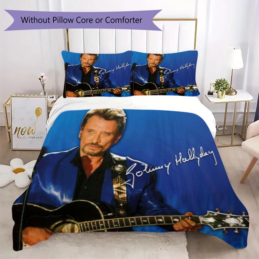 French legendary rock singer and actor Johnny Hallyday provides comfortable bedding covers and pillowcases for home use (without core) K12
