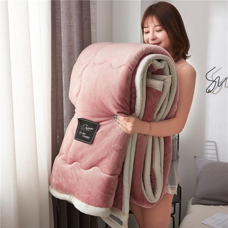 Одеяло Покрывало Теплое и удобное зимнее утолщенное одеяло из кораллового флиса плюс флисовые простыни Двустороннее флисовое одеяло Фланелевое одеяло Siesta Коврик