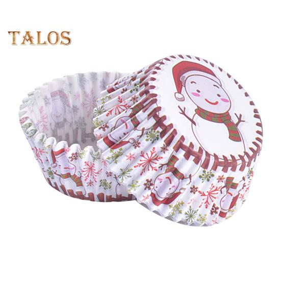 100 шт. чашки для торта, устойчивые к высоким температурам, декоративные без запаха, практичные рождественские бумажные стаканчики для кексов, вкладыши для кексов для дома