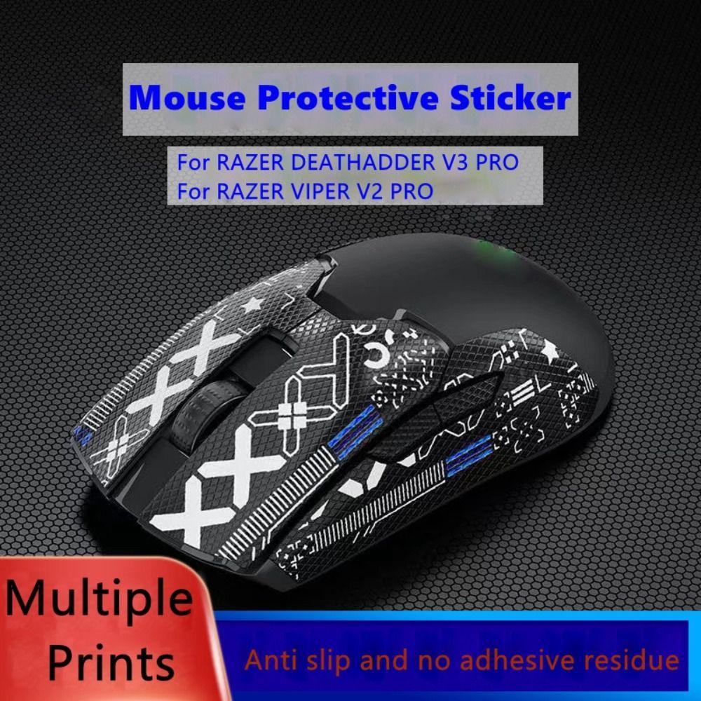 Наклейки с принтом мыши, впитывающие пот, патчи против пота для RAZER DEATHADDER V3 PRO/VIPER V2 PRO