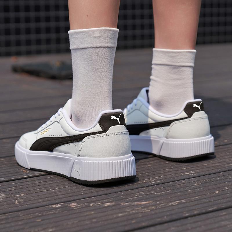 Puma Carina Удобные Мягкие Прочные Низкие Кроссовки Женские Кроссовки Белые 402637-02