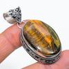 Подвеска из серебра 925 пробы с тигровым глазом ручной работы 2,01 дюйма V0J48