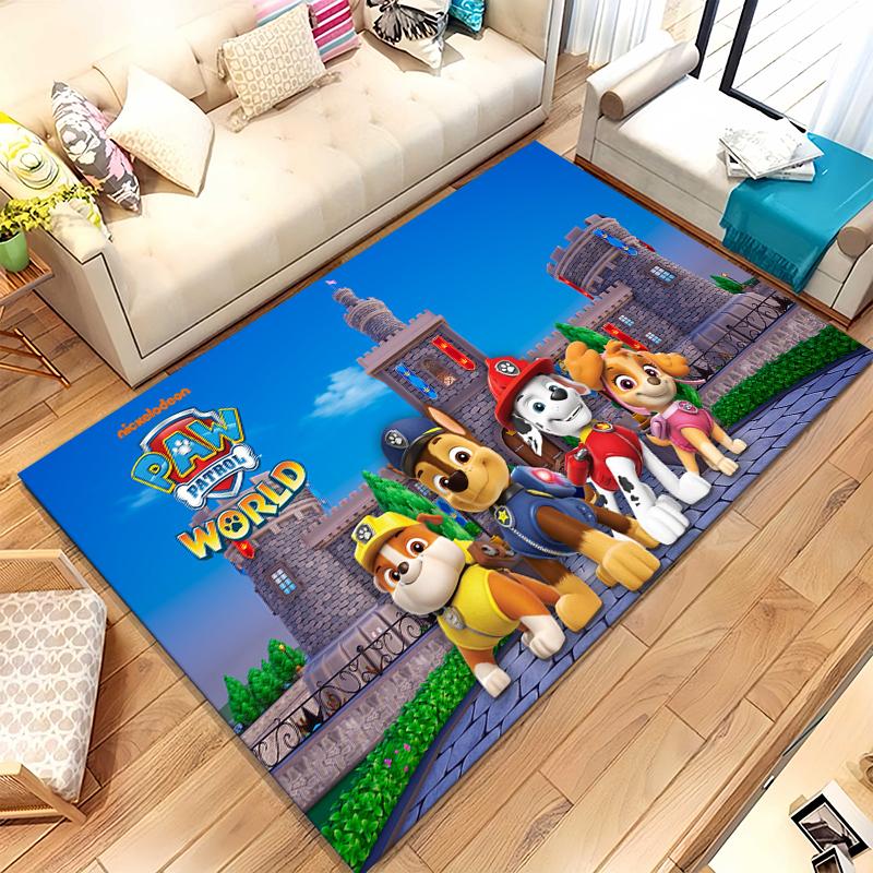 Cute P-Patrol Dog Cartoon Living Room Non-Slip Area Rug Soft Carpet for Bedroom Kids Playroom Sofa,Home Decor Doormat Gift
