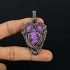 Украшения из пурпурита, кулон, обернутый медной проволокой 999 пробы, украшения из драгоценных камней ручной работы, подарки для жены, совершенно новый кулон