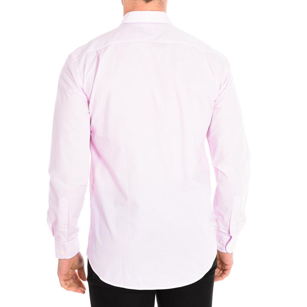 Мужская рубашка BRUCE6 с длинными рукавами, воротником-лацканами и застежкой на пуговицы