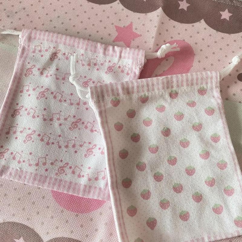 Клубничная музыкальная нота мешок на шнурке большой вместимости портативный кошелек для монет подарок мультяшный косметичка для хранения макияжа