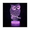 Touch Switch Table Desk Lamp Kid Fashion 3D Owl LED Night Light Bedroom Decor Xmas Gifts