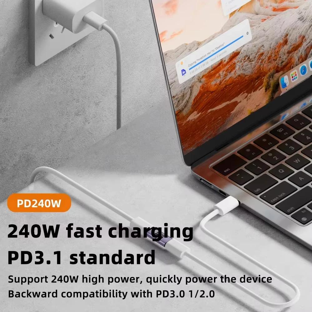 1-10 шт. 240 Вт PD USB C Female-Female Адаптер 80 Гбит/с Высокоскоростной 16K 60 Гц Видео для MacBook Pro Air IPad Type-C ХАБ Конвертер