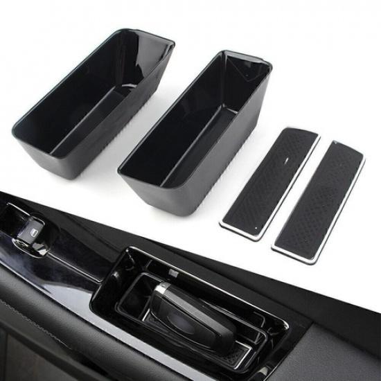 2X Car Rear Door Handle Armrest Storage Box Tray Bin Kit Fit Ford Edge 2015-