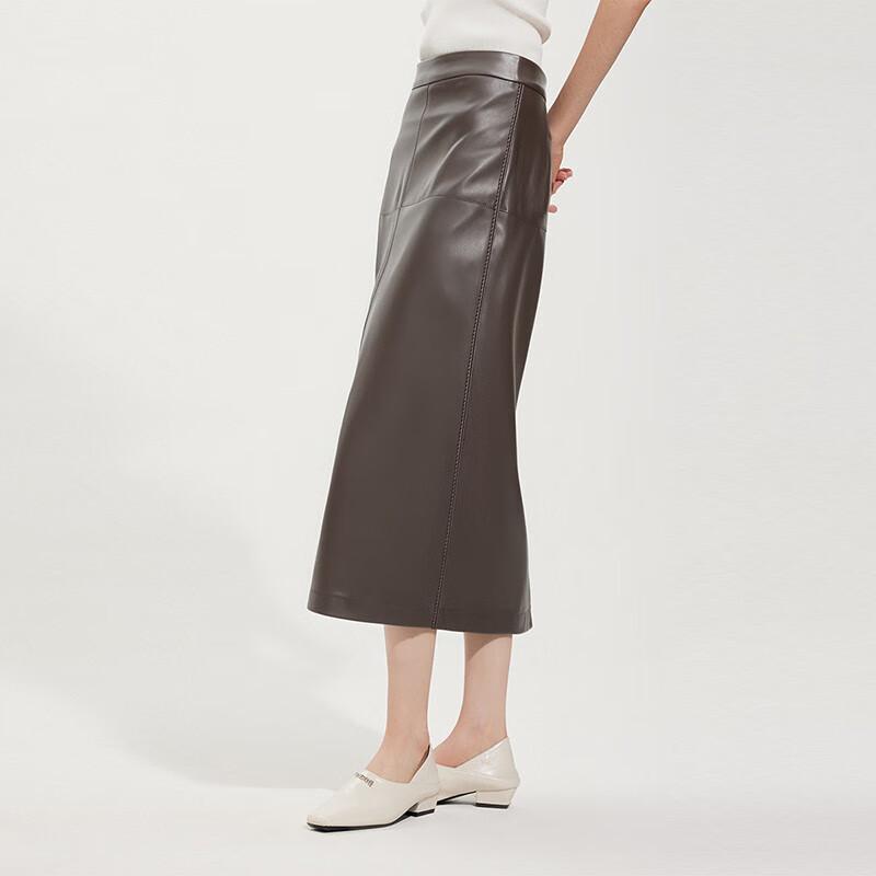 Tatu Autumn/Winter Slimming Faux Leather Pencil Skirt