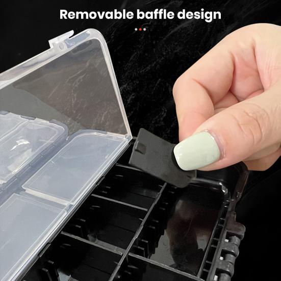 Коробка для рыболовных приманок, двухсторонняя, с несколькими отделениями, портативная, водонепроницаемая, прочная, для искусственных рыболовных приманок, органайзер, кейс для хранения, контейнер