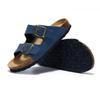 Fashion Matte Leather Summer Men's Cork Slippers Outdoor Couple Flat Bottomed Anti Slip Beach Sandals