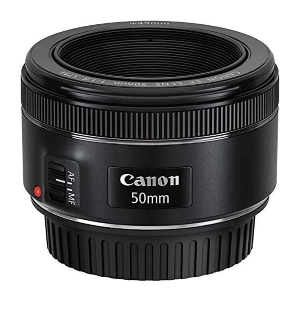 Canon EF50mm STM Standard Prime Black F/1.8 Lens, Full-Frame Compatible, (EF5018STM) [Used]