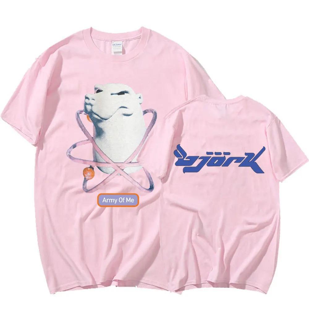 90-е Певица Бьорк Army of Me Медведь Музыкальный Альбом Футболка Мода Повседневная Футболка с Коротким Рукавом Мужская Женская Хип-Хоп Оверсайз Мужская Футболка