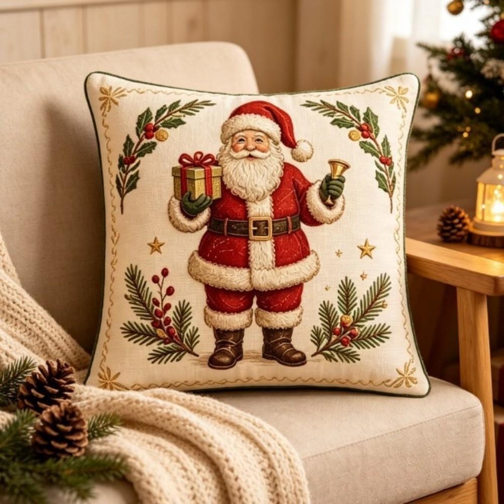 Reindeer Throw Cushion Case 2D Printed Xmas Pillowslip Gifts Christmas Pillow Covers Sofa Decor