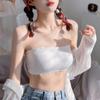 Invisible Strapless Bras Women'S Solid Color Wrapped Chest Sexy Tube Top Underwear Female Beautiful Tank Top Seamless Crop Top