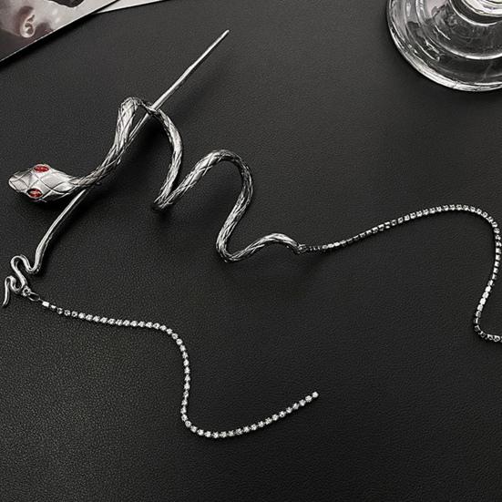 Шпилька для волос с бахромой в форме змеи, шпилька для хвоста с глянцевой отделкой, волосы в форме змеи