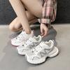 Chunky Sneakers Fashion Mesh Breathable Shoes Women Sports Running 5CM Chunky Sneakers Breathable Leisure Casual Sports Shoes