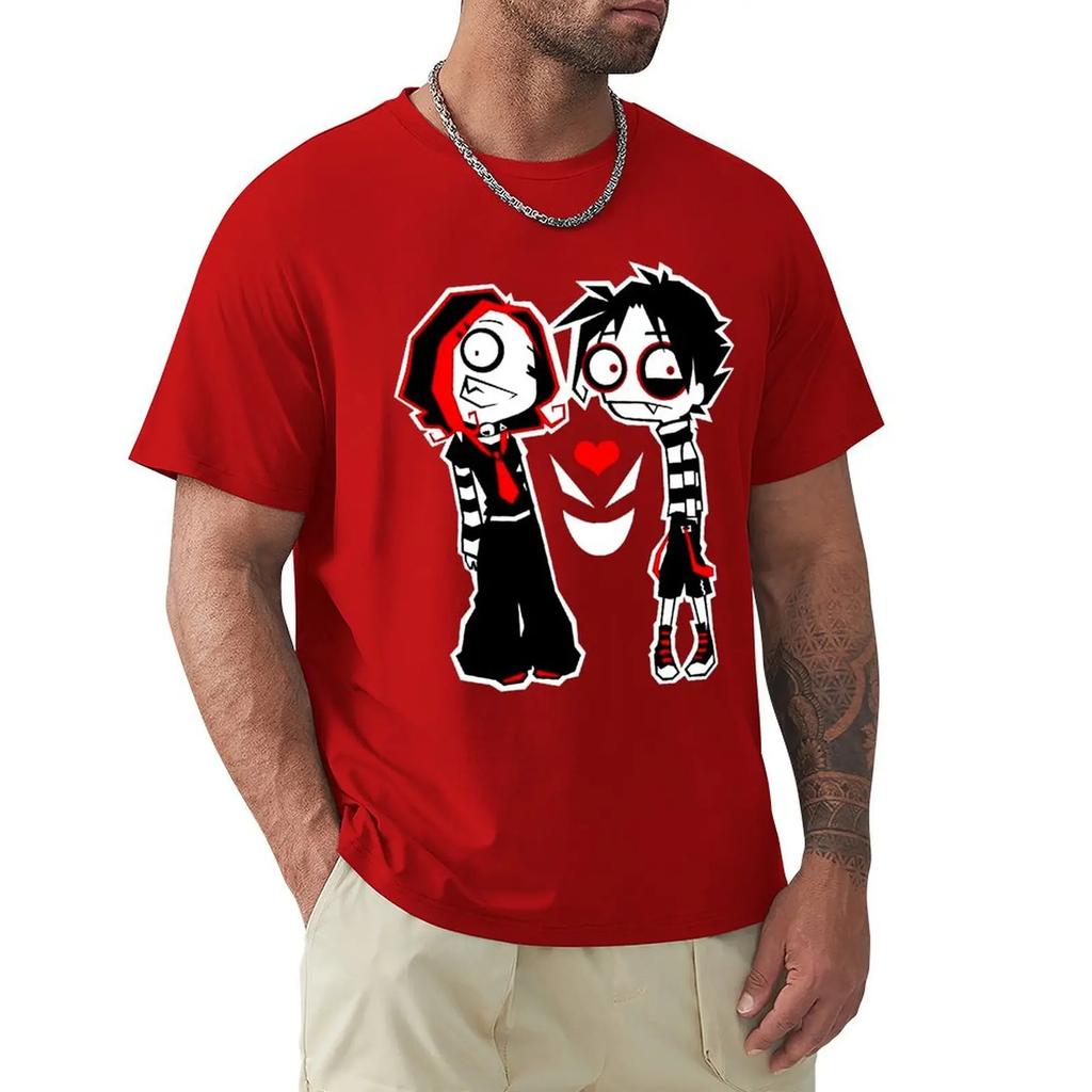Interesting Cartoon Emo T Shirt Harajuku Short Sleeve T-shirt 100% Cotton Graphics Tshirt Tops