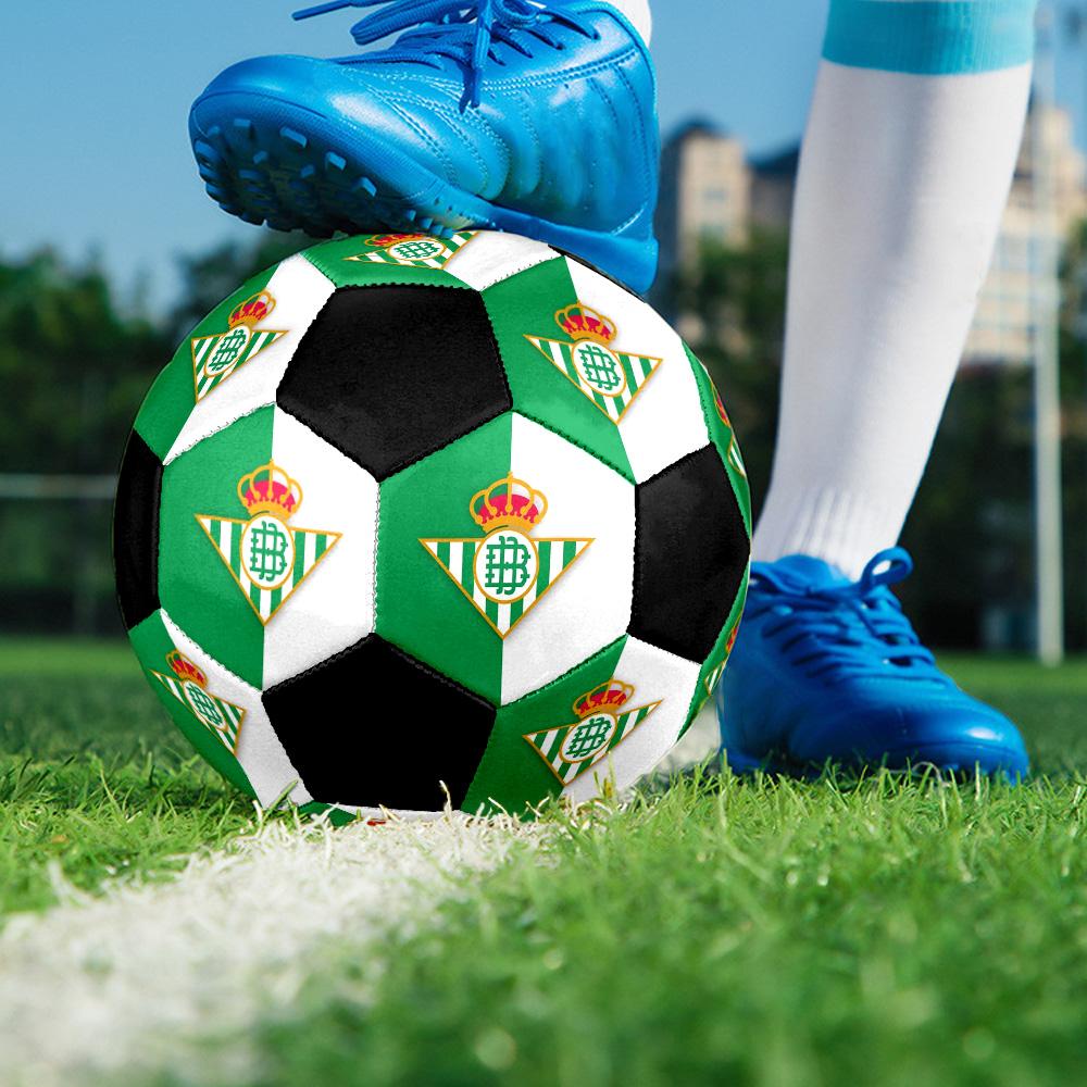 Футзальный мяч Real Betis Цветной Машинная строчка ПВХ Размер 5 Командная тренировка Готов к соревнованиям Прочный Высокий отскок Крутой спортивный подарок