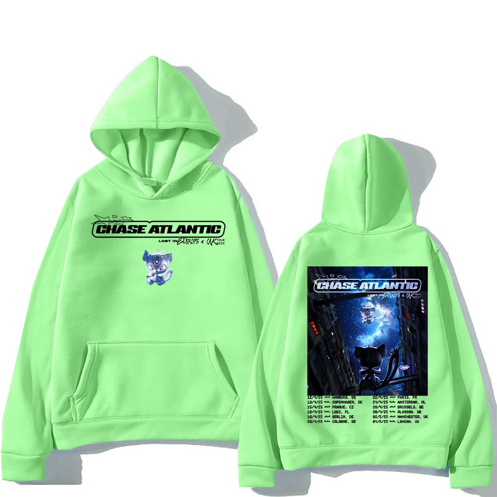 Толстовки Chase Atlantic Lost in Europe and UK Tour с капюшоном Унисекс Поп-свитшот Y2K High Street Пуловеры Новый дизайн Одежда с принтом