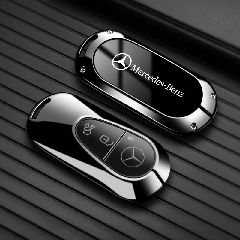 TVE4 Car Key Case Cover Holder Shell Bag For Mercedes Benz C E S Class GLC W206 W223 W214 E300 C260 C300 S450 S500 S400 Accessories