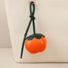 Изысканный кожаный брелок-подвеска в виде хурмы Элегантная форма фрукта Модный подвес для сумки Милое универсальное подвесное украшение Брелок