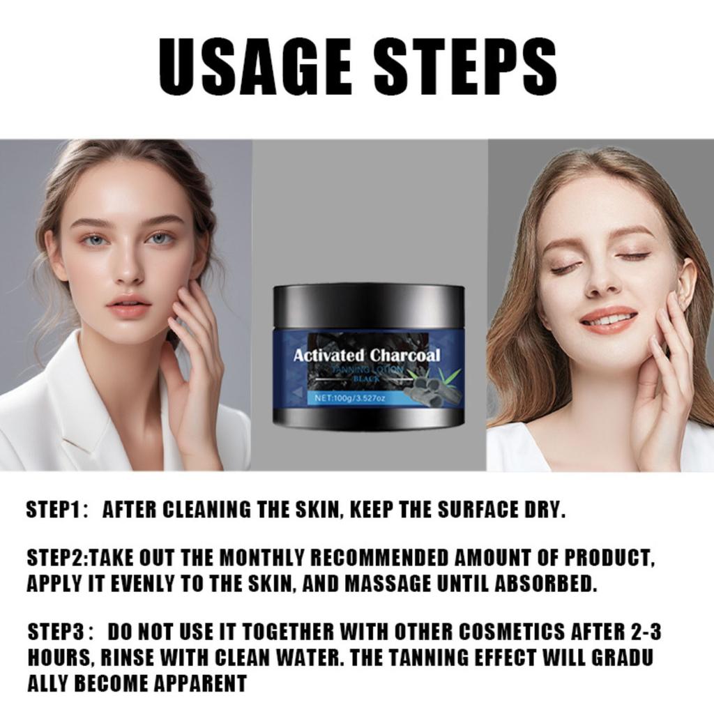 Лосьон для загара с активированным углем и медью, увлажняющий для тела, универсальный увлажняющий 100 г