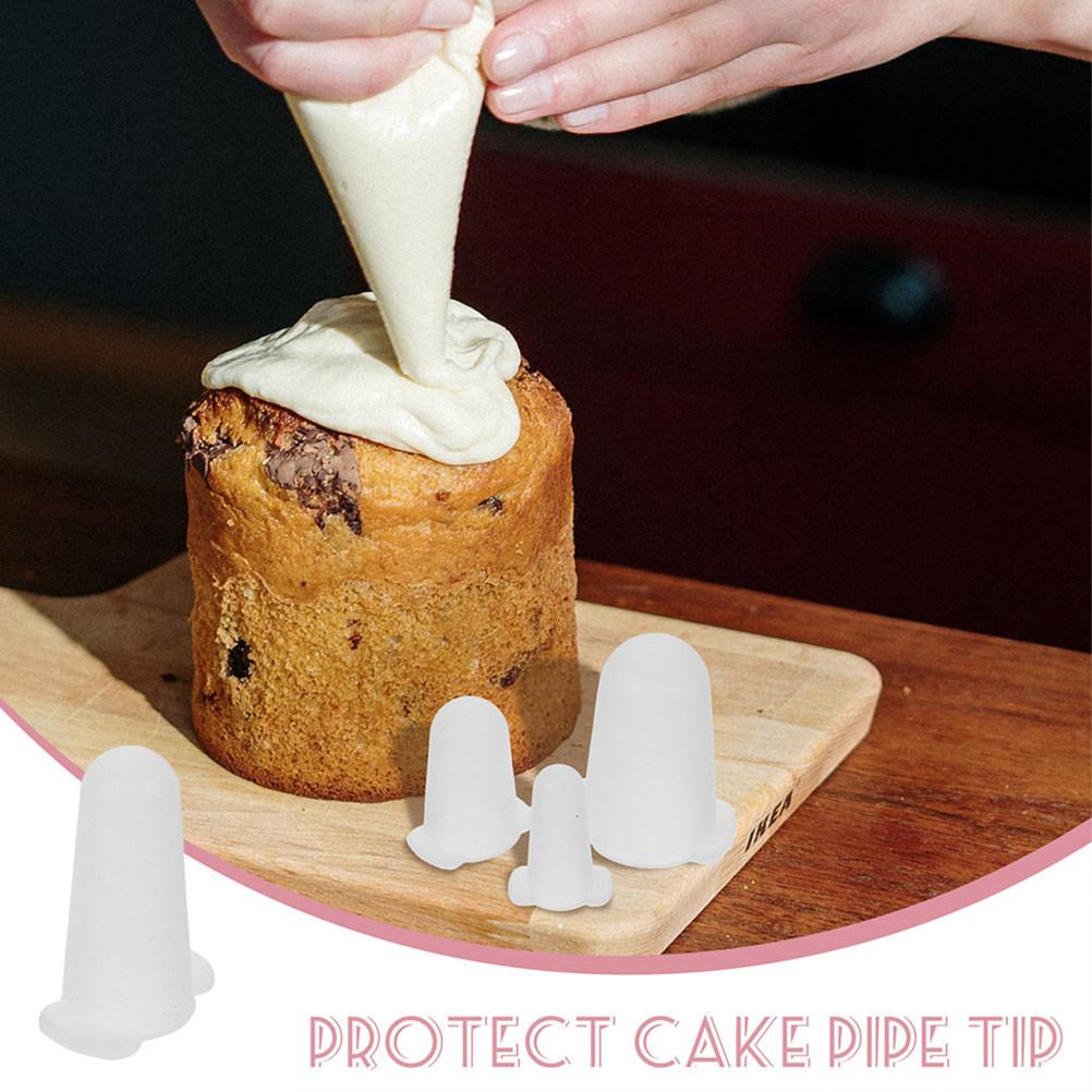 4 шт. Сменные колпачки для кондитерских насадок, силиконовые, для насадок для тортов, декоративные, защитные для выпечки, сохраняют консистенцию крема