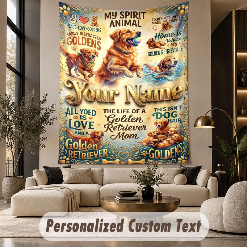 Wildlife Animals (54) Theme Personalized Tapestry Custom Name Text Wall Hanging Tapestry Home Background Decoration